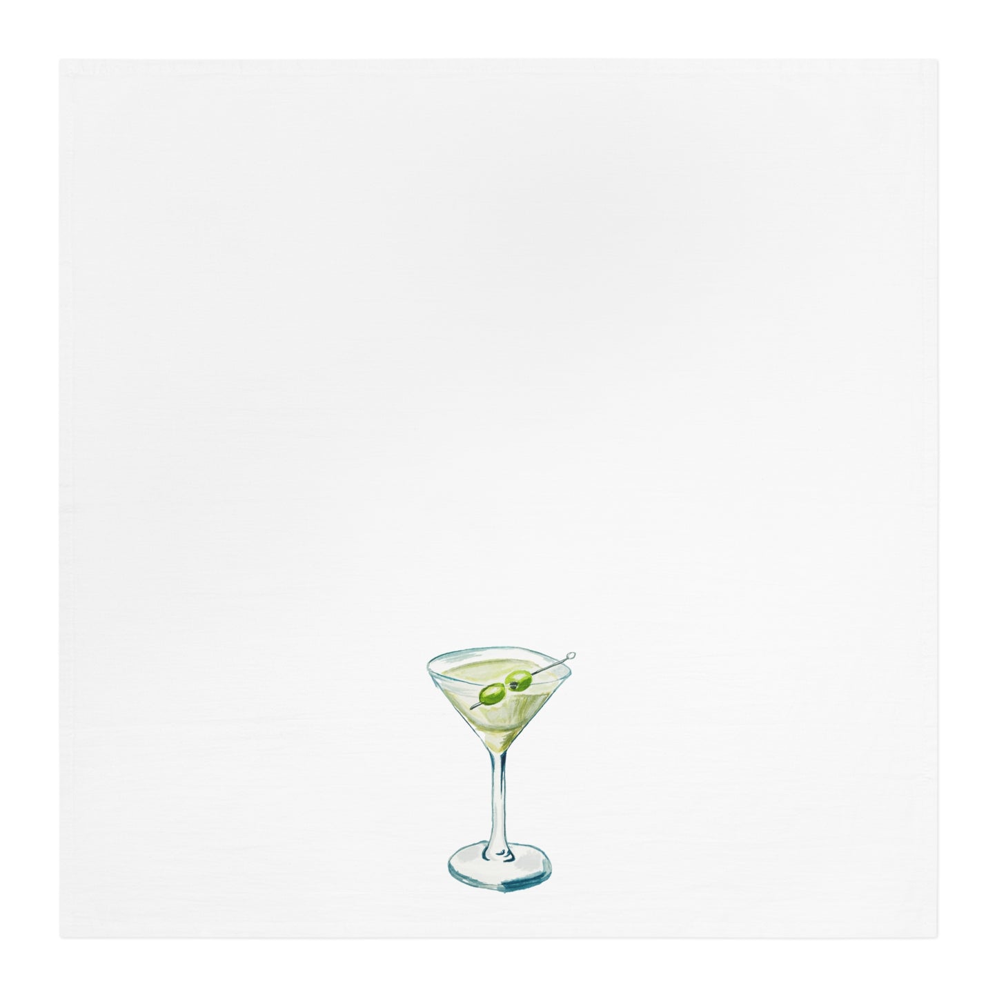 Tea Towel | Martini Cocktail Watercolor Illustration | Fun Kitchen | Cocktail Lover Gift | Barware Decor | Hostess Housewarming Gift