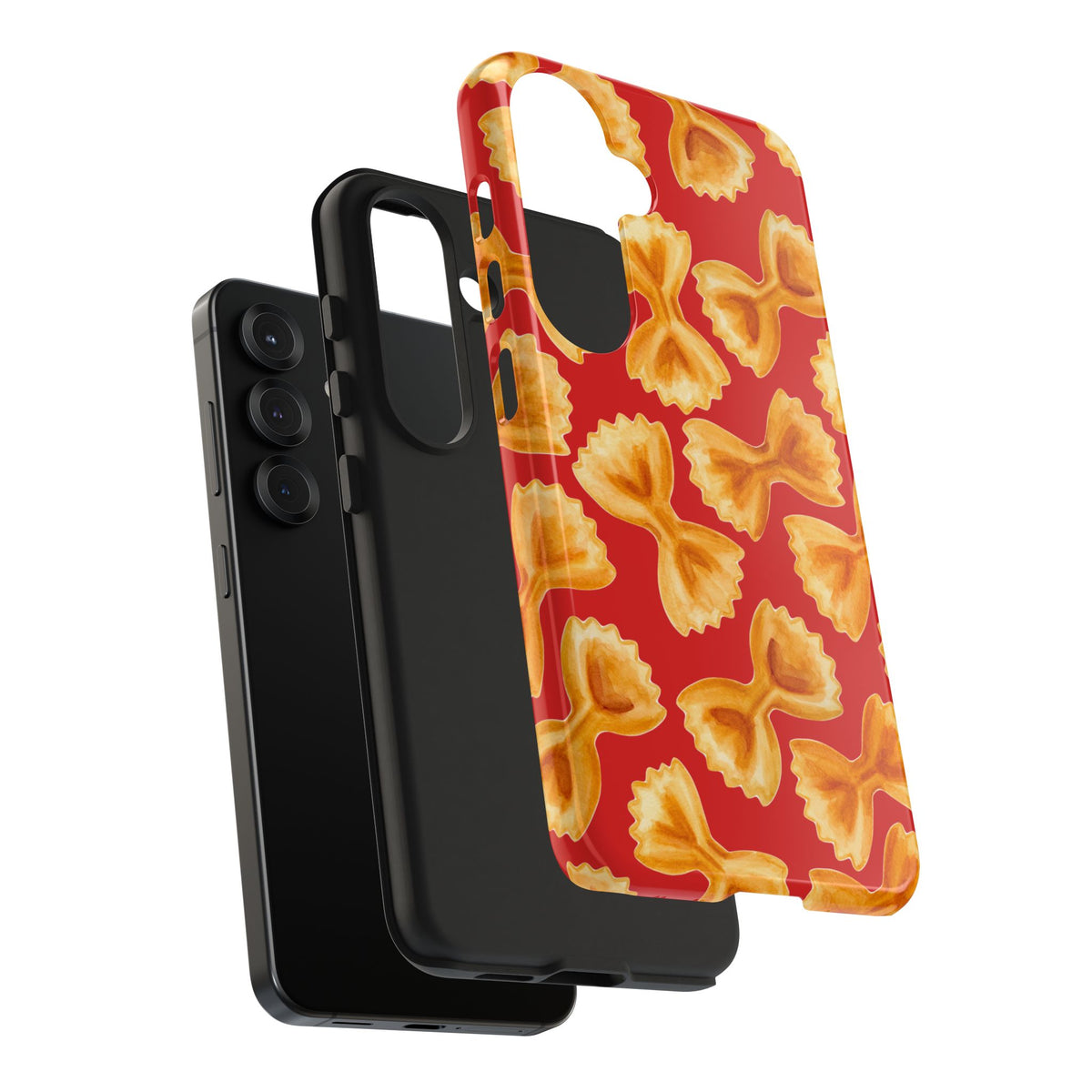 Copy of Tossed Farfalle Pasta Watercolor Illustrated Tough Phone Case | Various Models