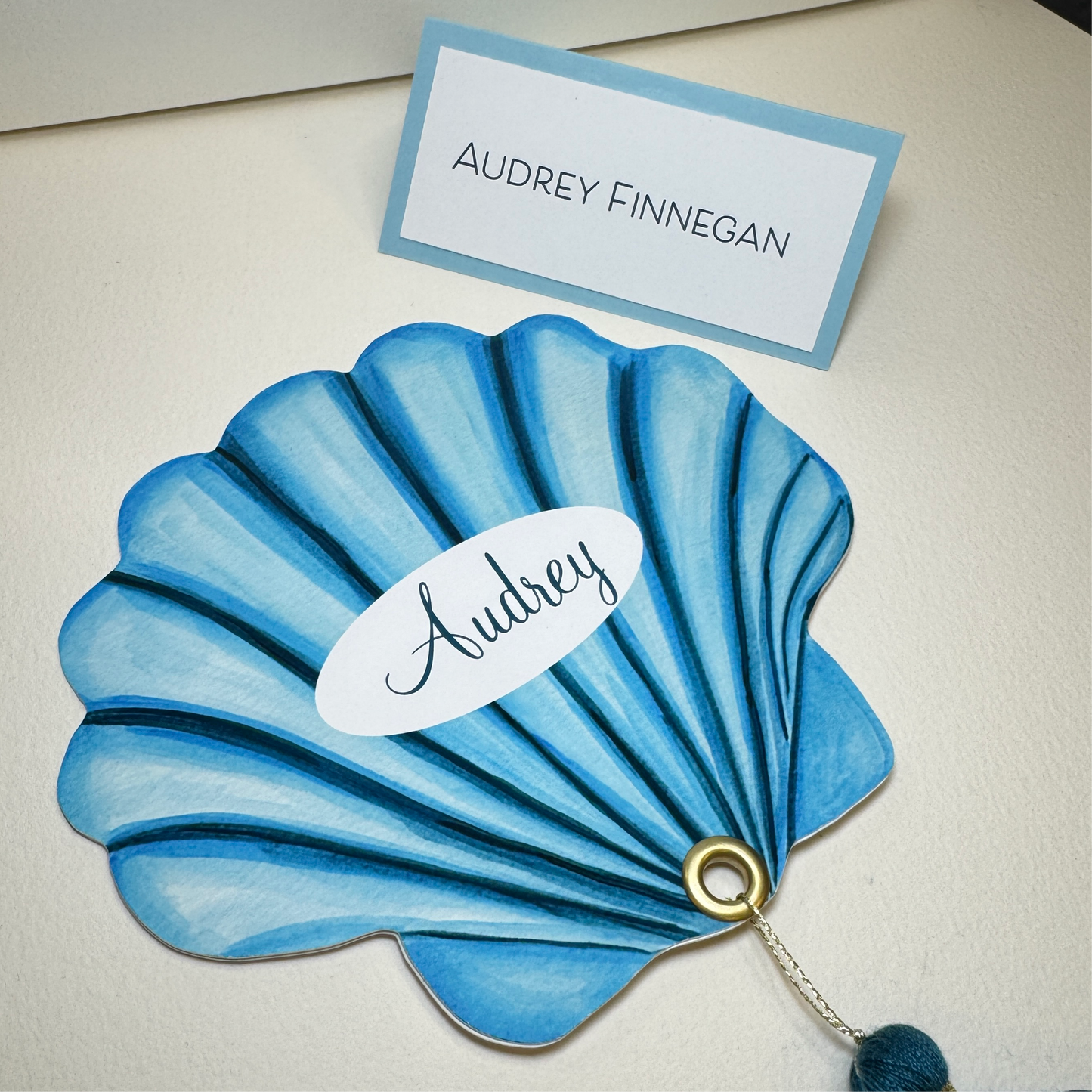 Digital Download | 3 PNG Files & Style Guide | Blue Seashell Menu Template for Cricut Canva