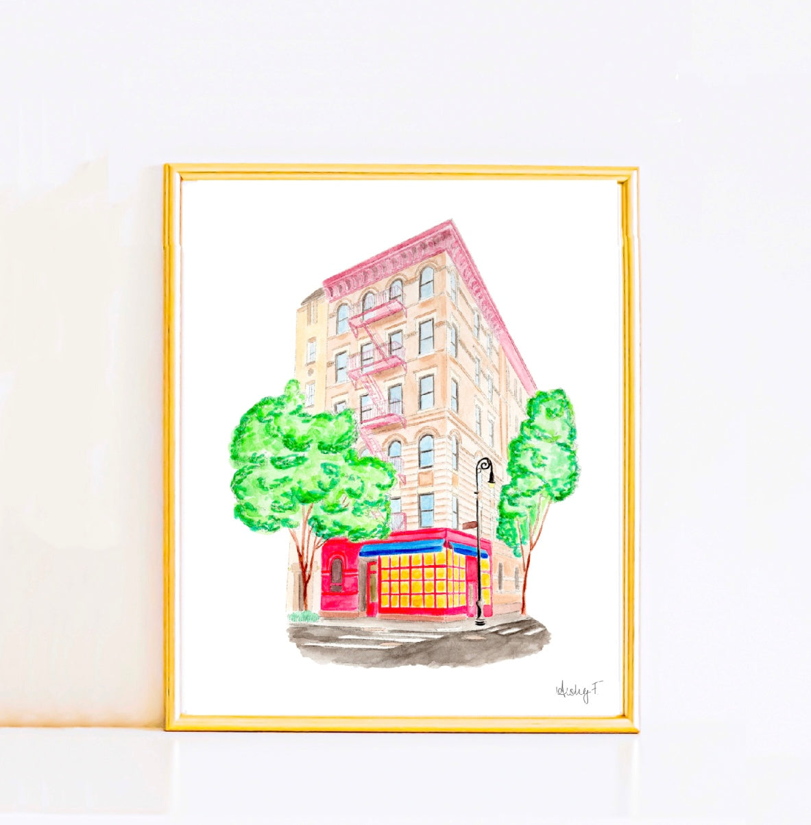 Print | “Friends” Building The Little Owl Restaurant Watercolor Print