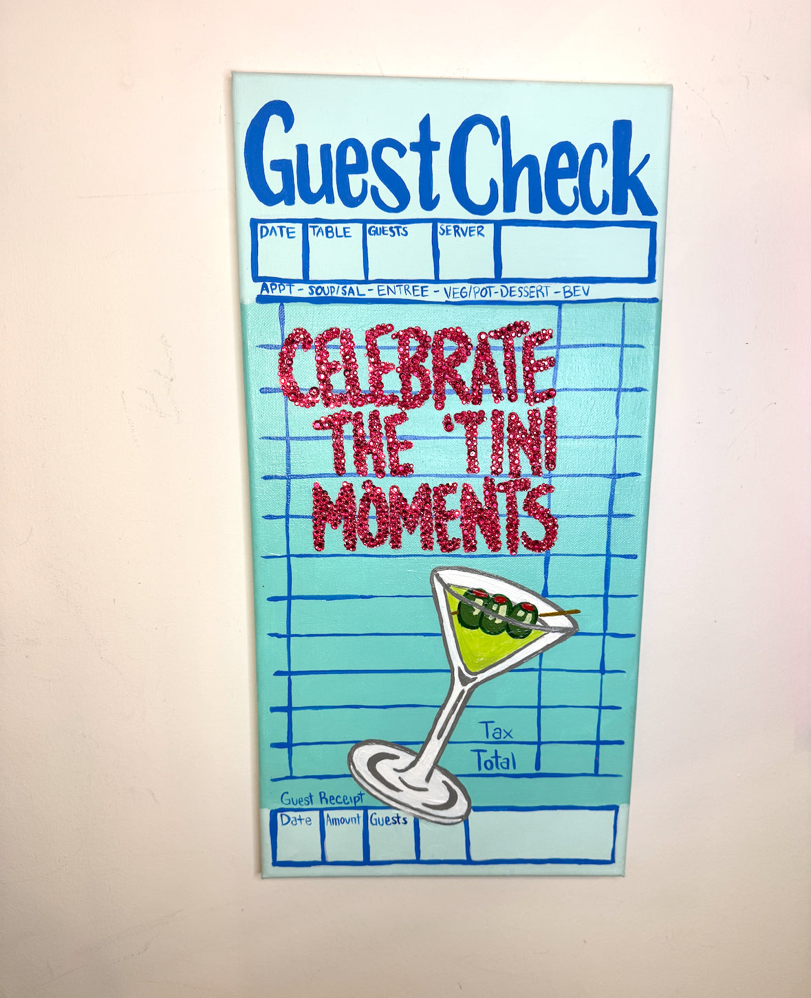10”x20” Embellished Celebrate The ‘tini Moments