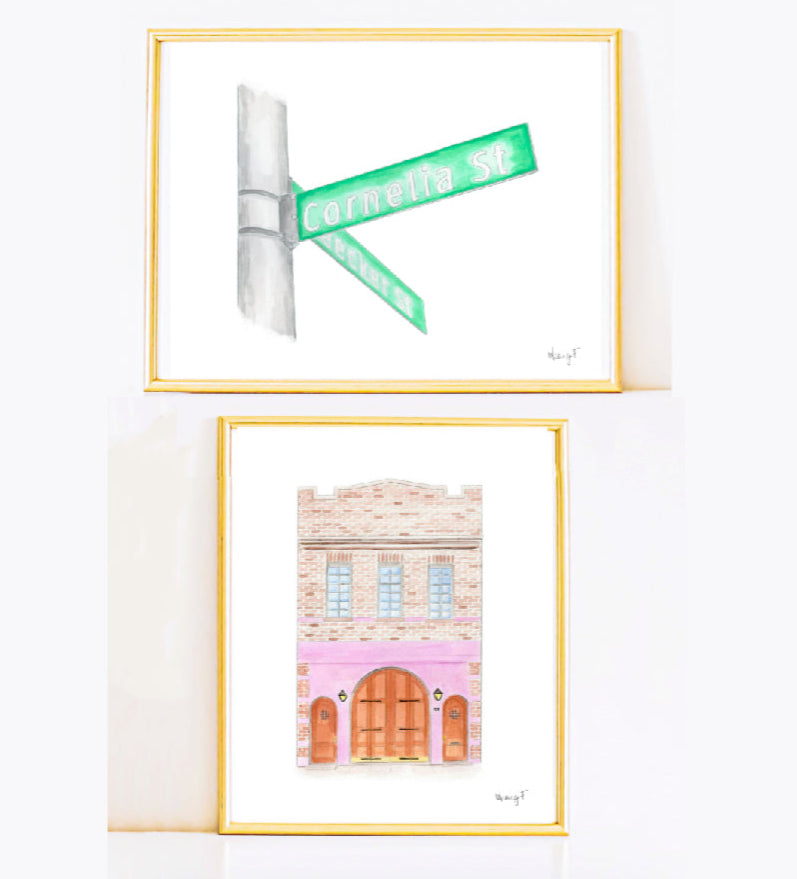 Print | Cornelia Street Sign Watercolor | Music Wall Dorm Room Decor
