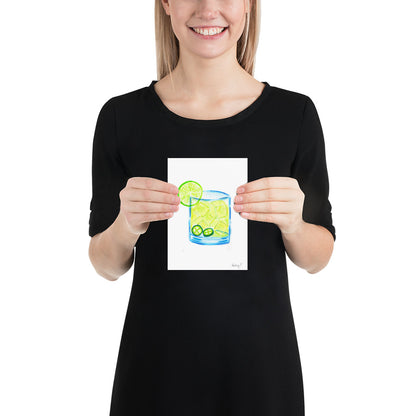 Print | Watercolor Spicy Margarita 5″×7″