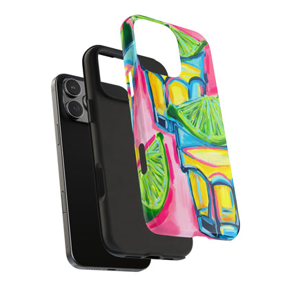 Pink Tequila Shot & Limes Acrylic Tough Phone Case | Various Models Available