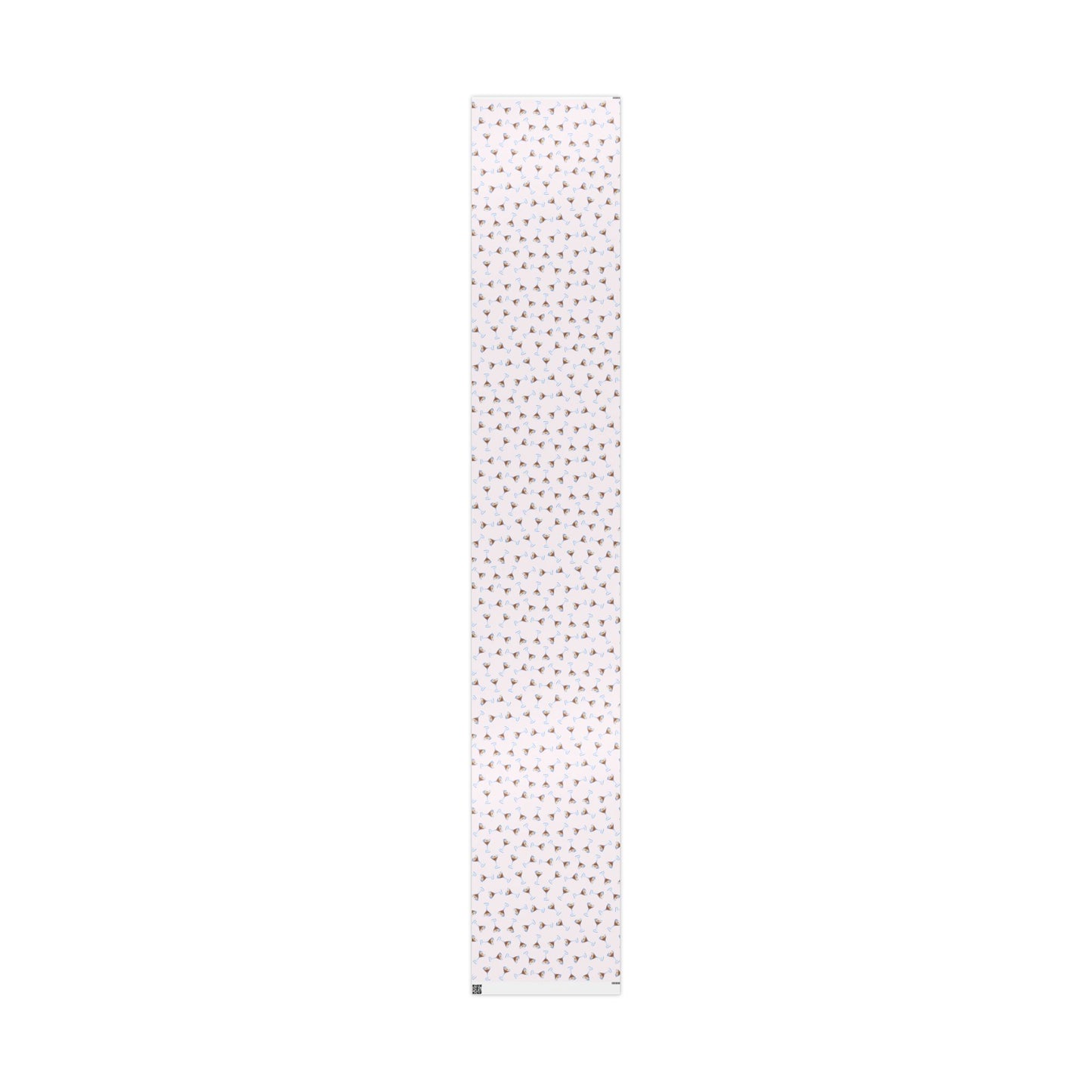 Gift Wrap | Pale Pink Blush Watercolor Espresso Martini Tossed Pattern | Matte or Glossy