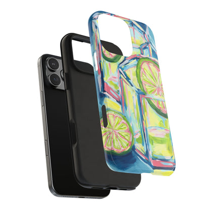 Pink Lime Green Yellow Margaritas Acrylic Tough Phone Case | Various Models Available