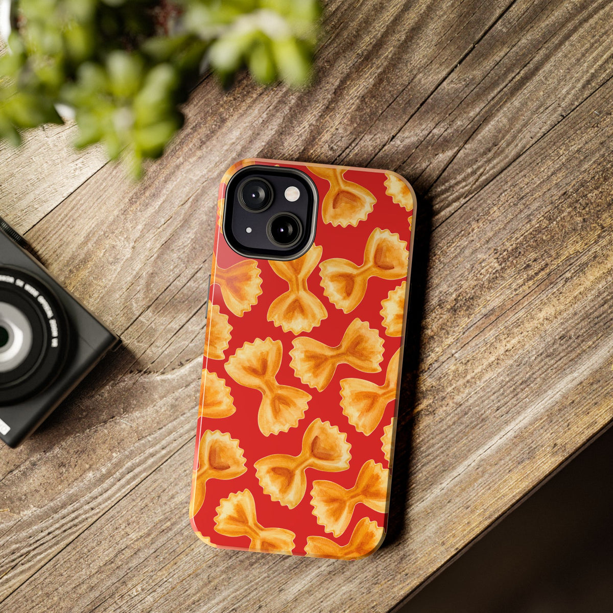 Copy of Tossed Farfalle Pasta Watercolor Illustrated Tough Phone Case | Various Models