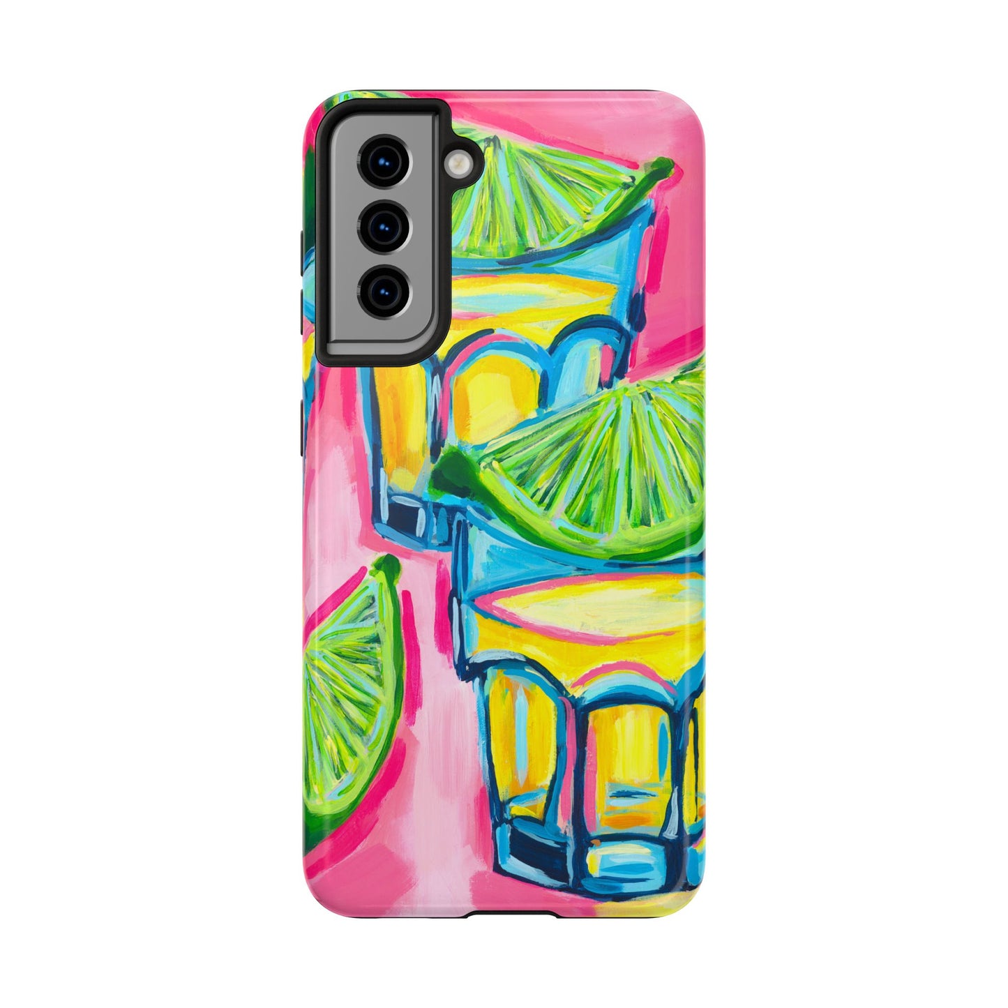 Pink Tequila Shot & Limes Acrylic Tough Phone Case | Various Models Available