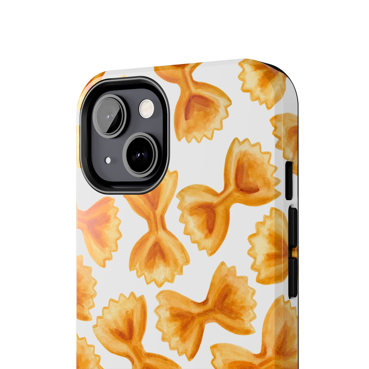 Tossed Farfalle Bow Tie Pasta Watercolor Illustrated White Tough Phone Case | Various Models