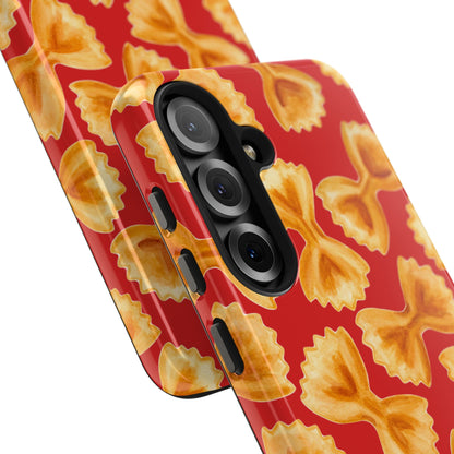 Copy of Tossed Farfalle Pasta Watercolor Illustrated Tough Phone Case | Various Models