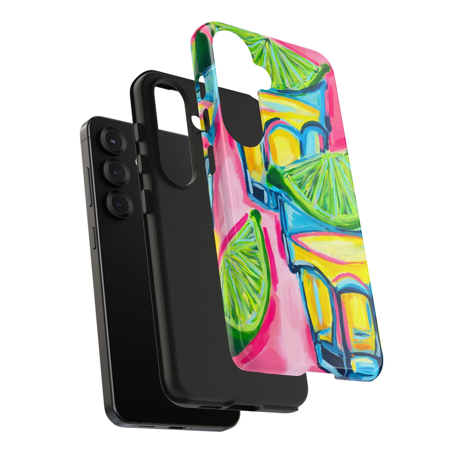 Pink Tequila Shot & Limes Acrylic Tough Phone Case | Various Models Available