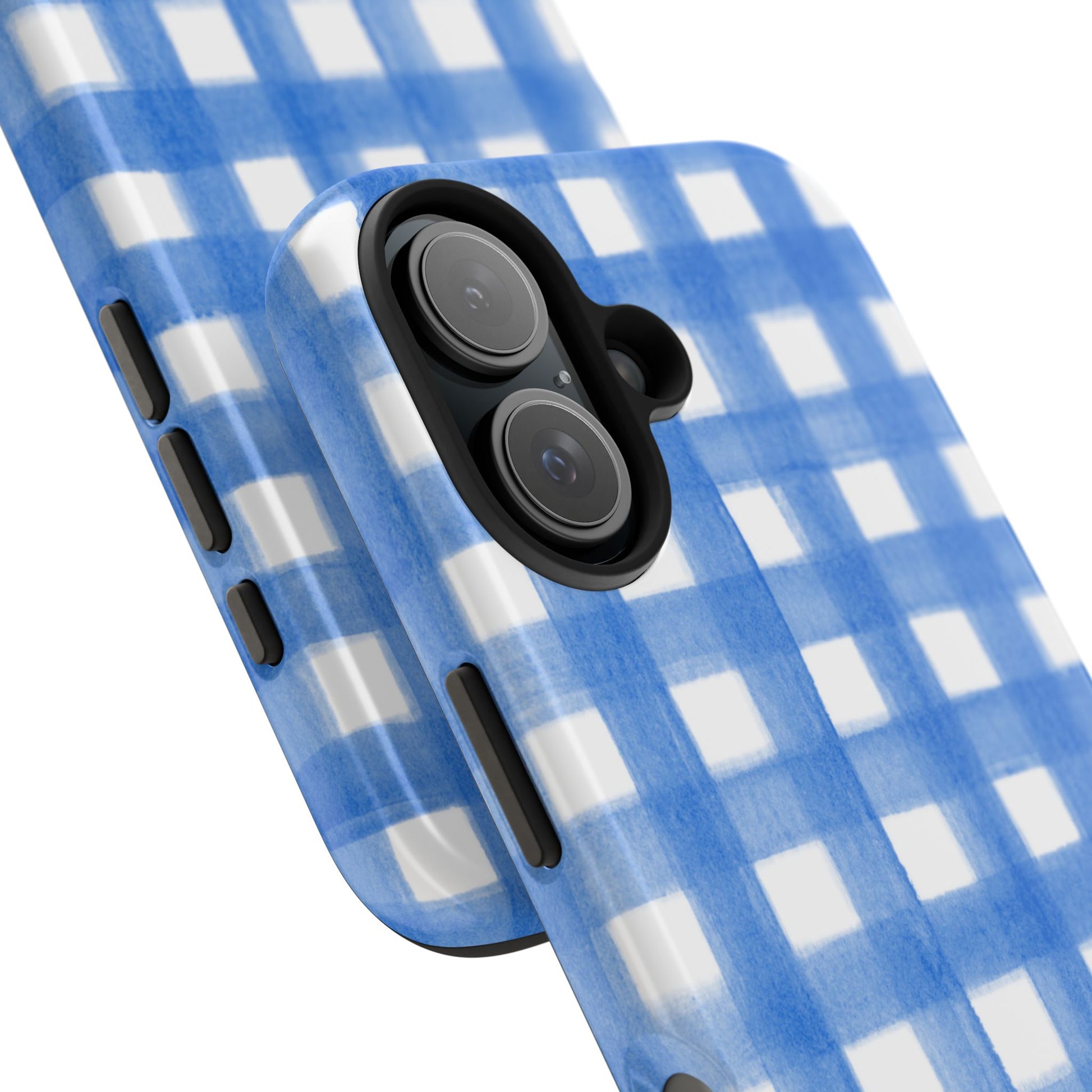 Blue Gingham Watercolor Preppy Tough Phone Case | Various models