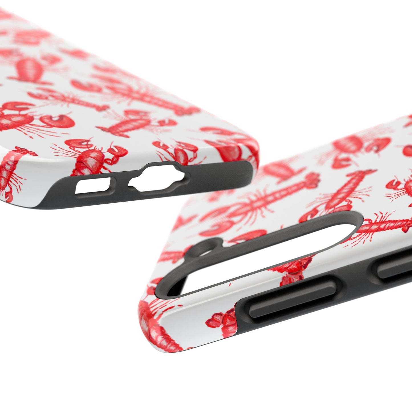 Watercolor Red Lobster Coastal Illustrated Patterned Tough Phone Case | Various Models