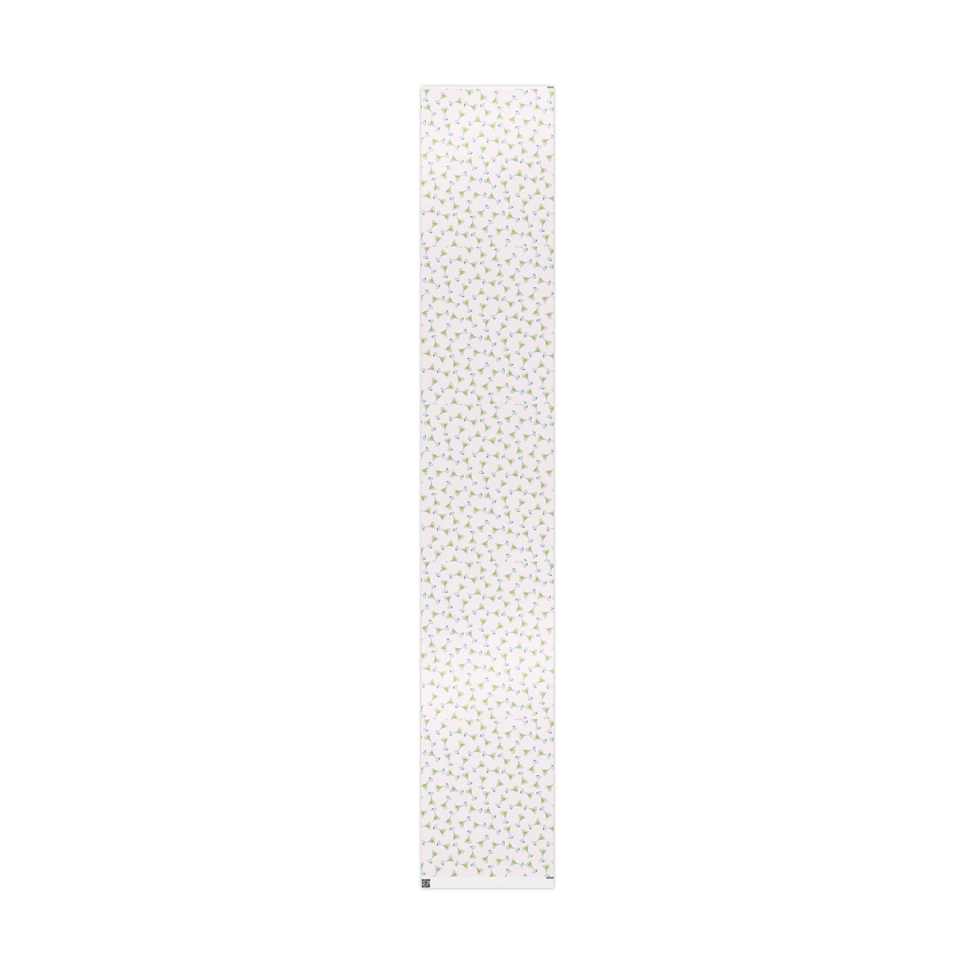 Gift Wrap | Blush Pink Watercolor Martini Tossed Pattern | Matte or Glossy