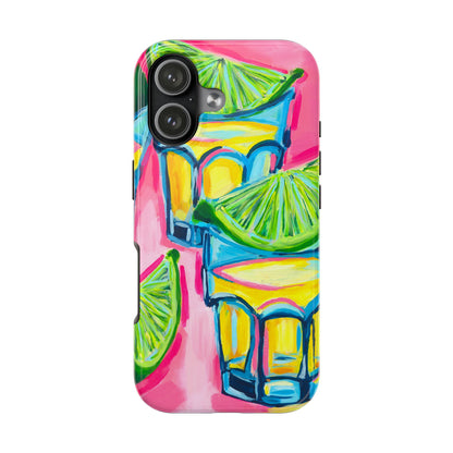 Pink Tequila Shot & Limes Acrylic Tough Phone Case | Various Models Available