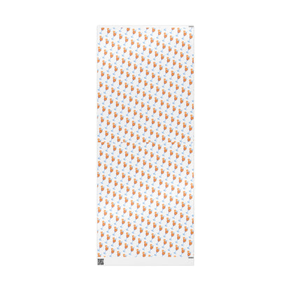 Aperol Spritz Gift Wrap Watercolor Illustrated | Matte or Glossy 30" x 72" Glossy