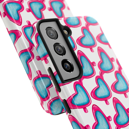Pink Heart Shaped Sunglasses Watercolor Illustrated Tough Phone Case | Various Models