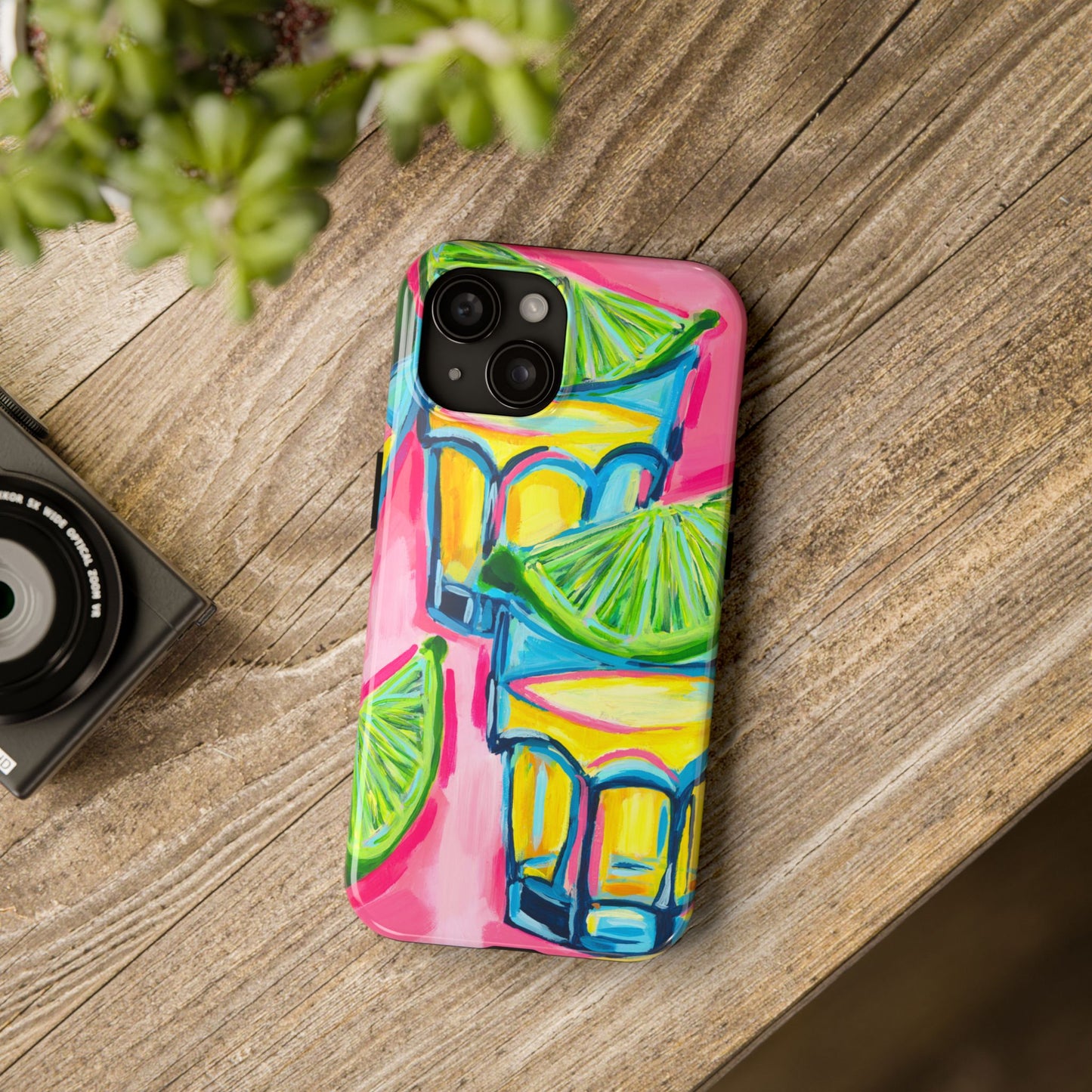 Pink Tequila Shot & Limes Acrylic Tough Phone Case | Various Models Available