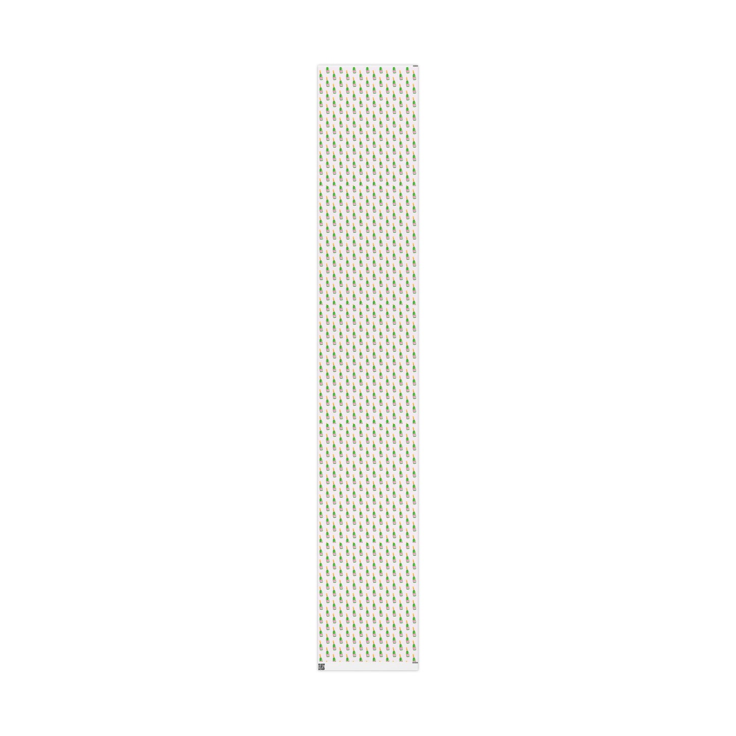 Gift Wrap | Blush Pink & Green Watercolor Champagne Bottles Pattern | Matte or Glossy 30" x 180" Matte