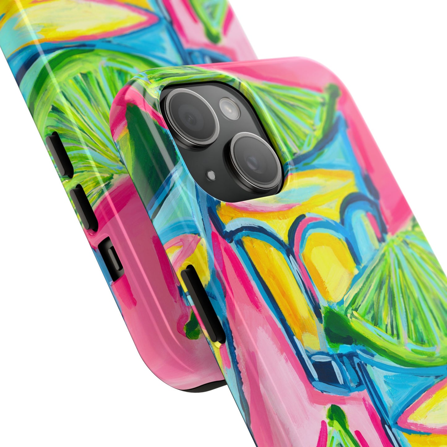 Pink Tequila Shot & Limes Acrylic Tough Phone Case | Various Models Available
