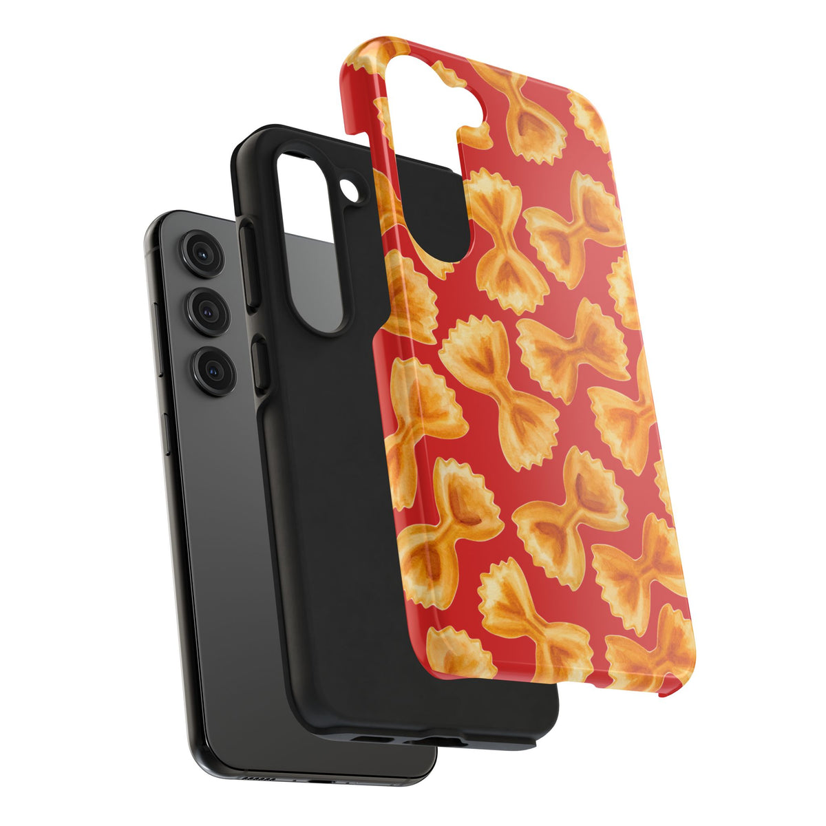 Copy of Tossed Farfalle Pasta Watercolor Illustrated Tough Phone Case | Various Models