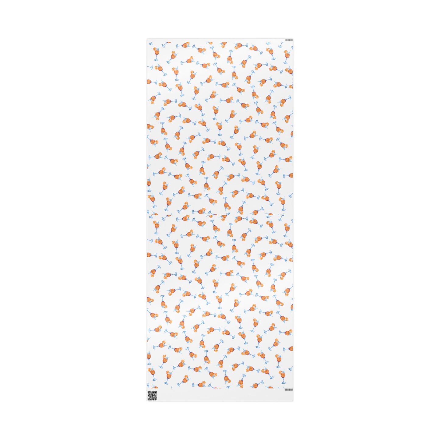 Aperol Spritz Gift Wrap Tossed Pattern | Matte or Glossy 30" x 72" Glossy