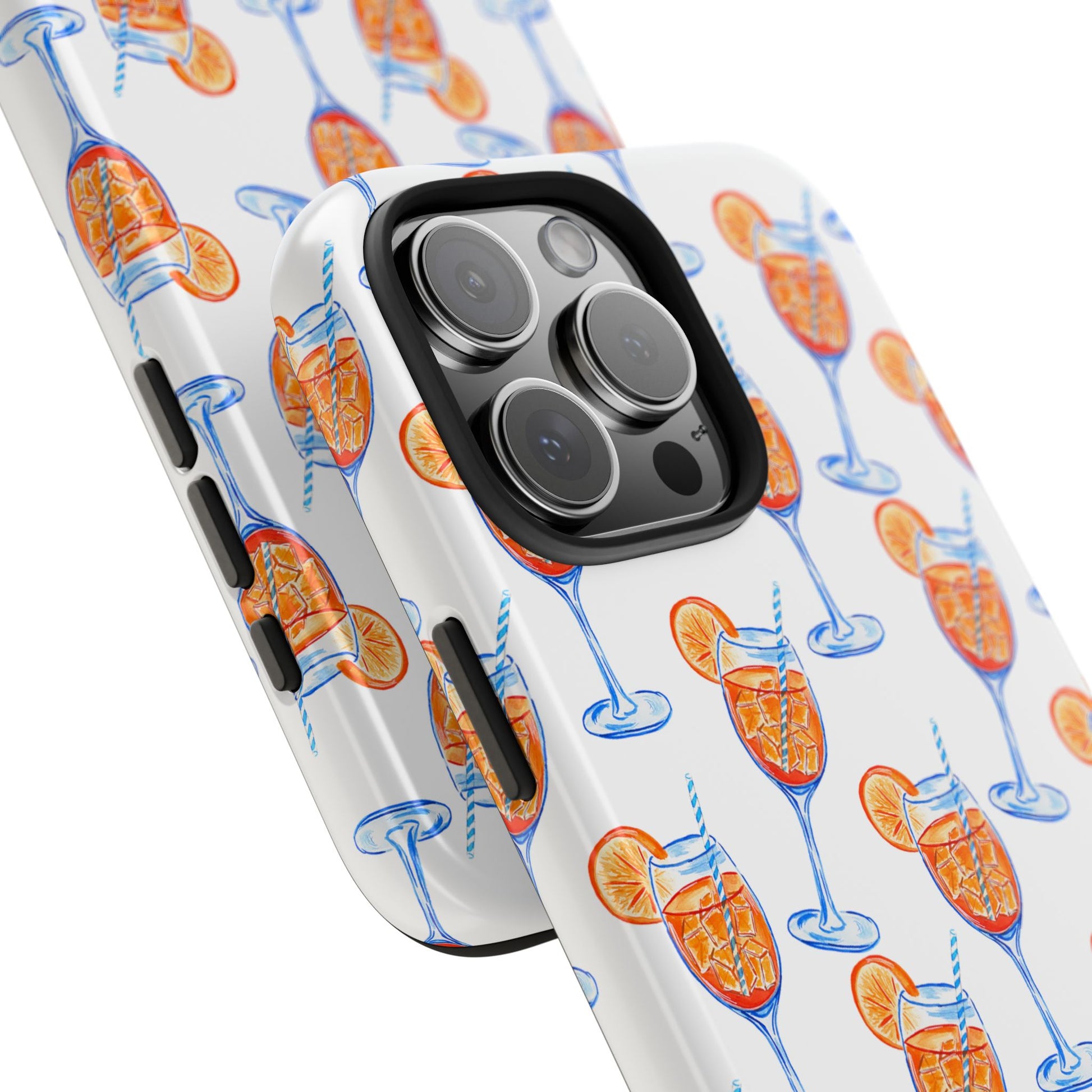 Aperol Spritz Watercolor Patterned Phone Case | Various Models