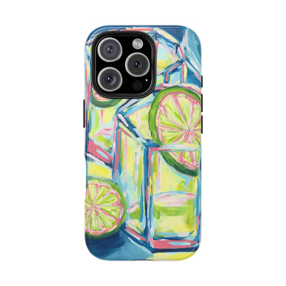Pink Lime Green Yellow Margaritas Acrylic Tough Phone Case | Various Models Available