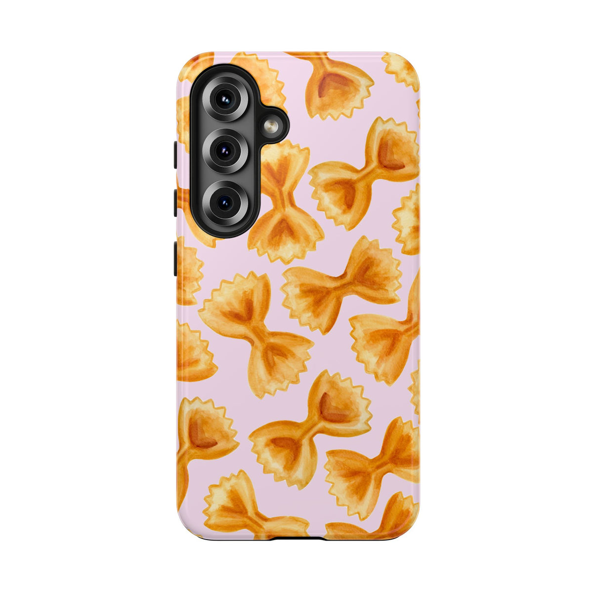 Copy of Copy of Copy of Tossed Farfalle Pasta Watercolor Illustrated Tough Phone Case | Various Models Samsung Galaxy S25