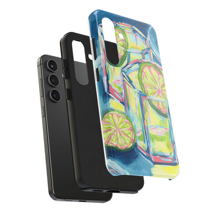 Pink Lime Green Yellow Margaritas Acrylic Tough Phone Case | Various Models Available