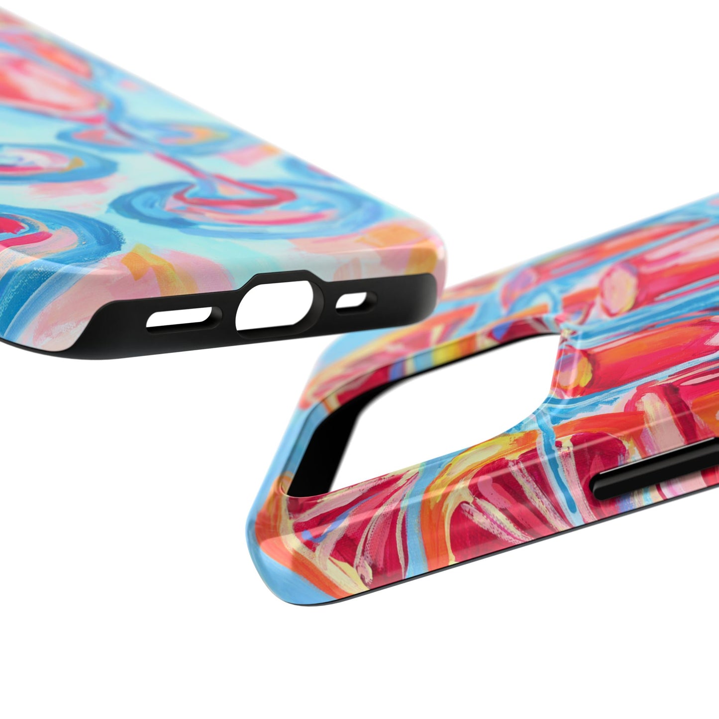 Pink Blood Orange Mimosas Blue Champagne Flute Acrylic Tough Phone Case | Various Models Available