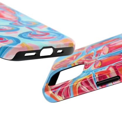 Pink Blood Orange Mimosas Blue Champagne Flute Acrylic Tough Phone Case | Various Models Available