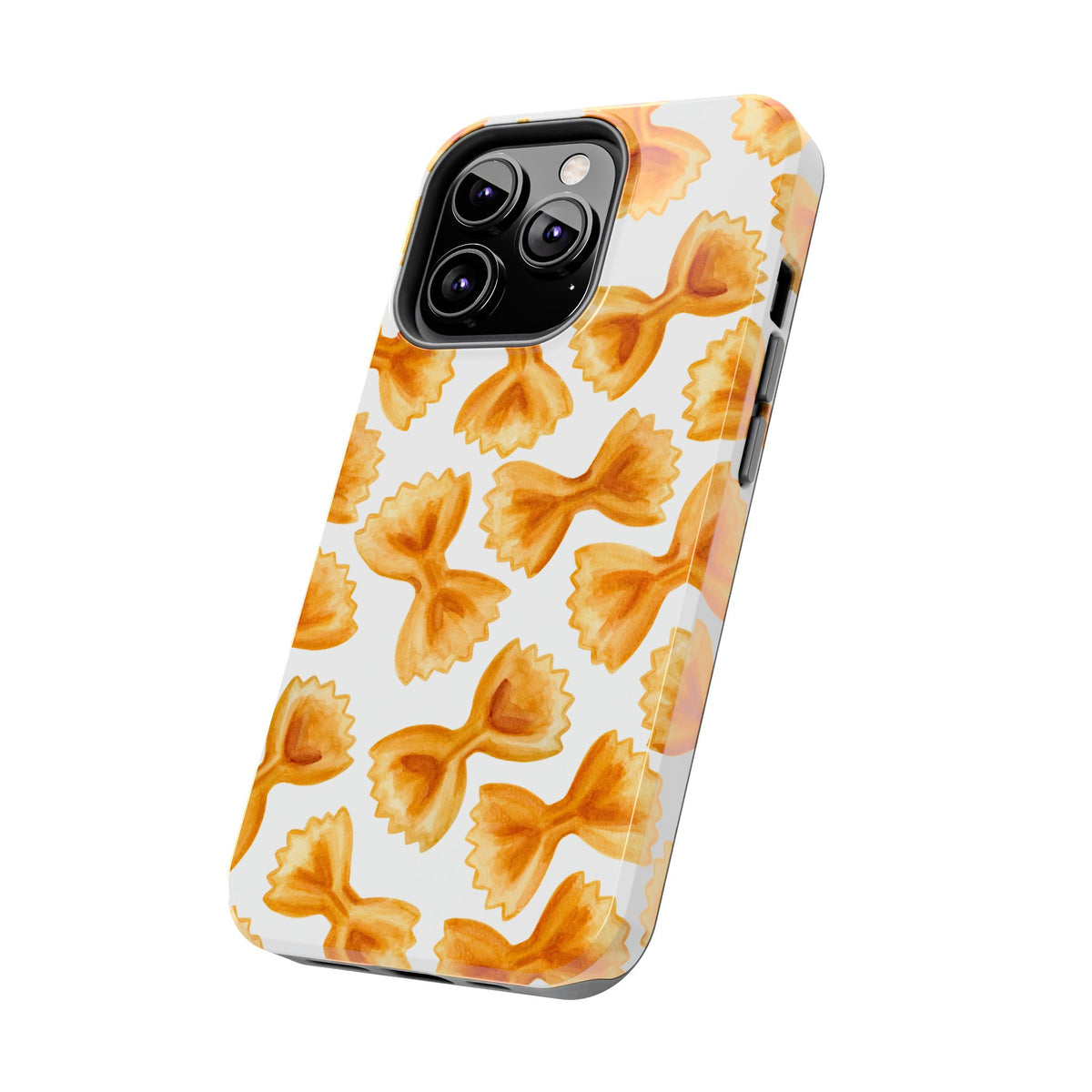 Tossed Farfalle Bow Tie Pasta Watercolor Illustrated White Tough Phone Case | Various Models