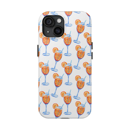 Aperol Spritz Watercolor Patterned Phone Case | Various Models iPhone 15