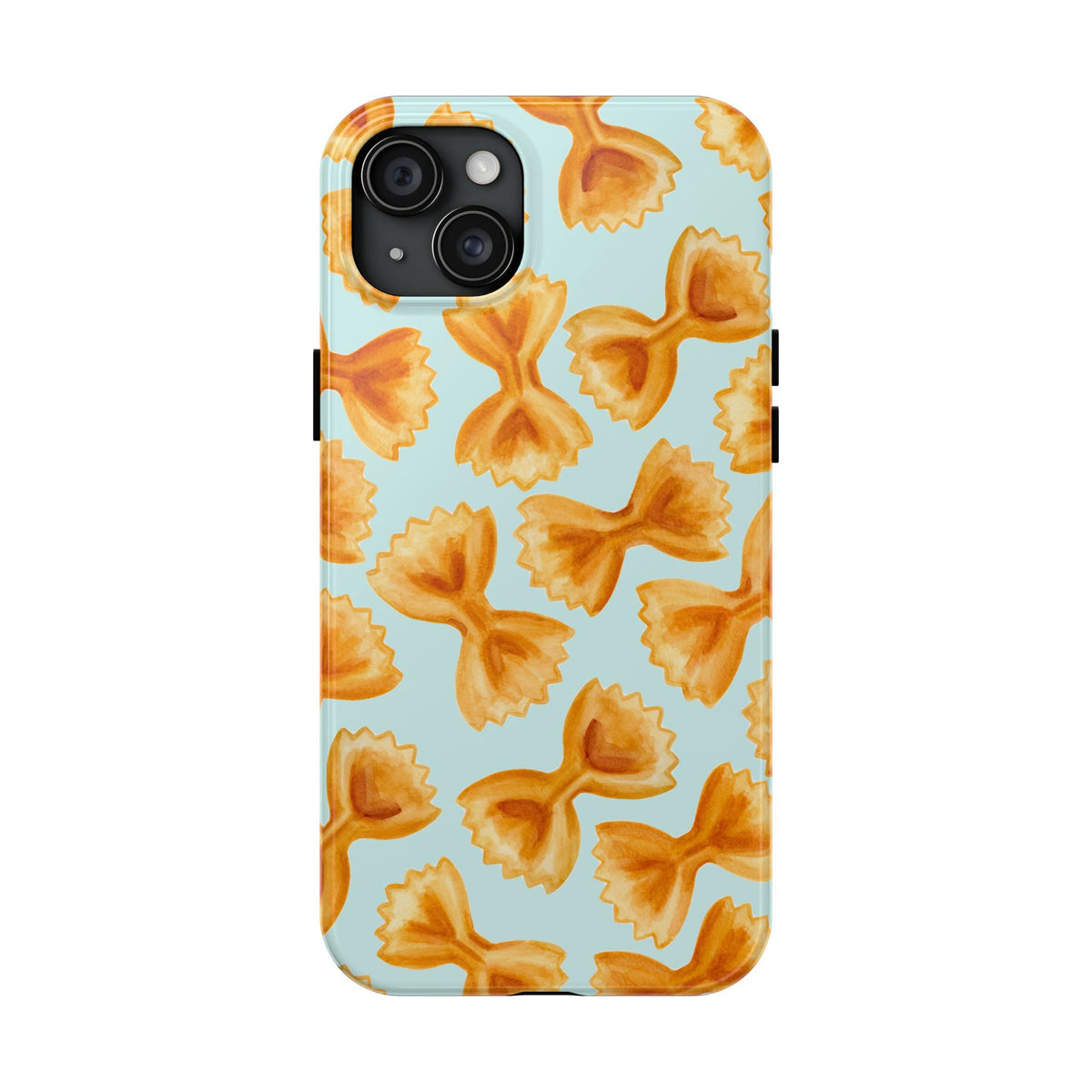 Copy of Copy of Copy of Copy of Tossed Farfalle Pasta Watercolor Illustrated Tough Phone Case | Various Models iPhone 15 Plus
