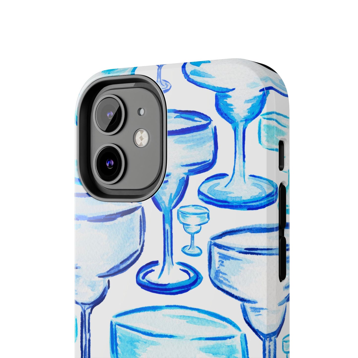 Coastal Shades of Blue Watercolor Margaritas Tough Phone Case | Various Models Available