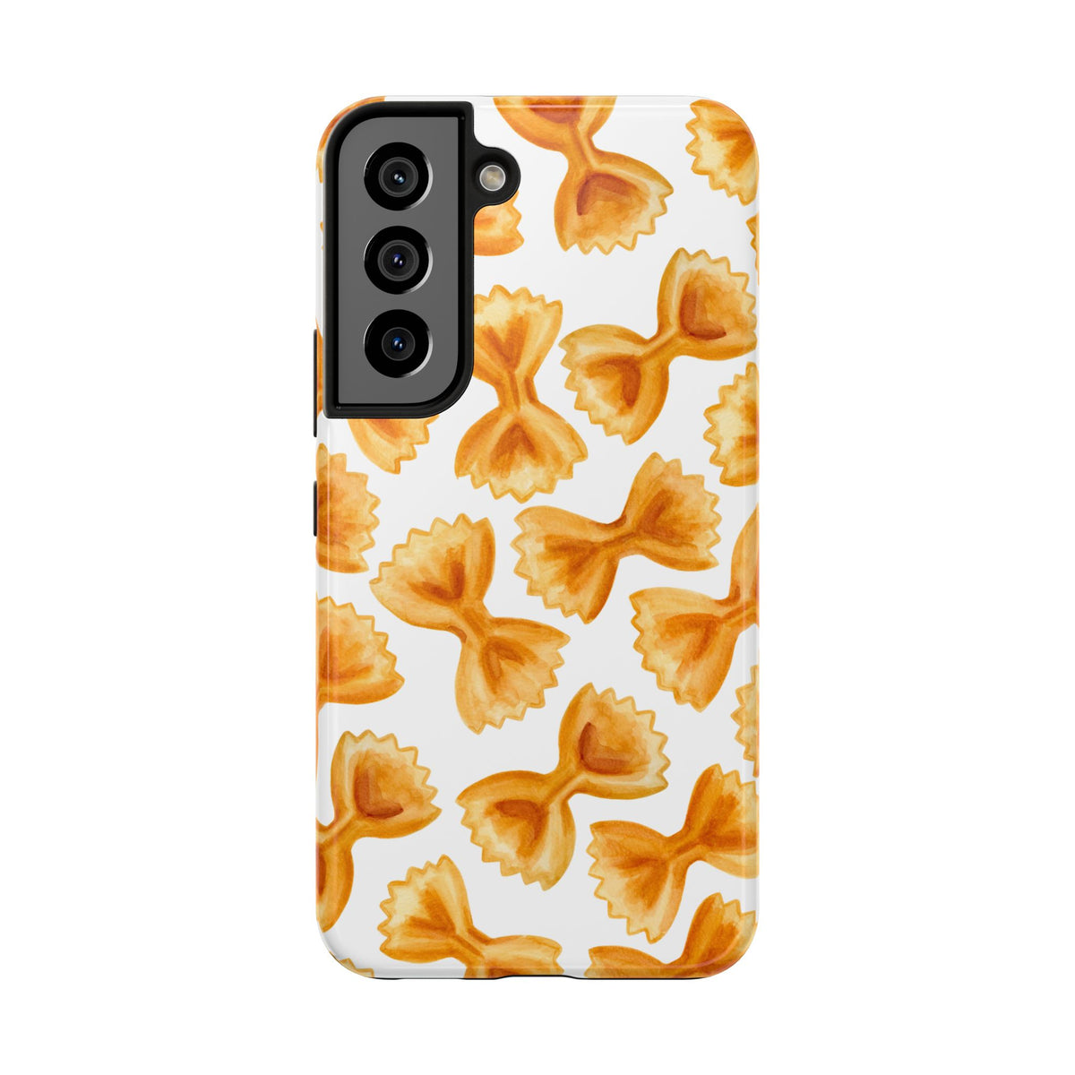 Copy of Copy of Tossed Farfalle Pasta Watercolor Illustrated Tough Phone Case | Various Models Samsung Galaxy S22