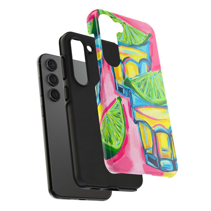 Pink Tequila Shot & Limes Acrylic Tough Phone Case | Various Models Available