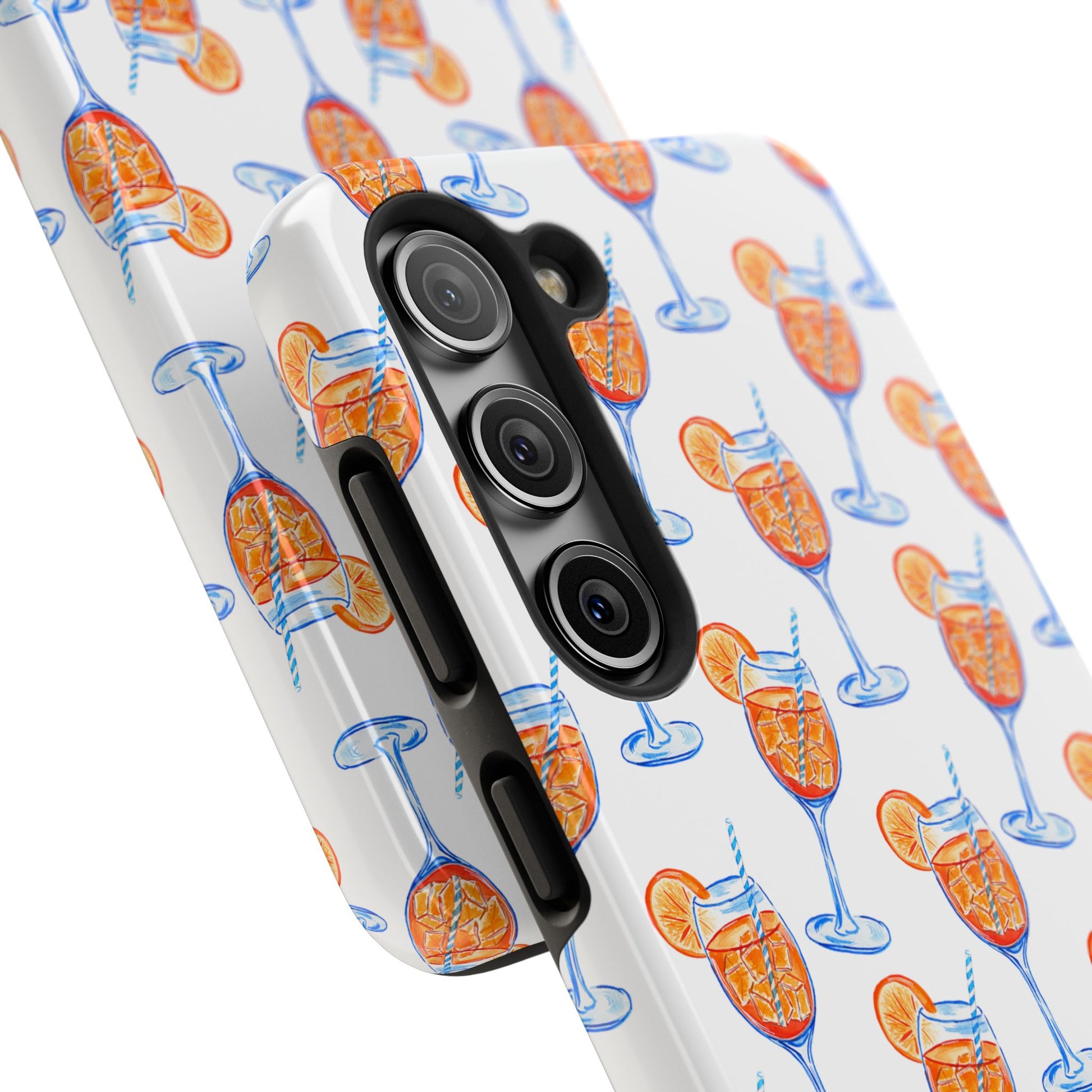 Aperol Spritz Watercolor Patterned Phone Case | Various Models
