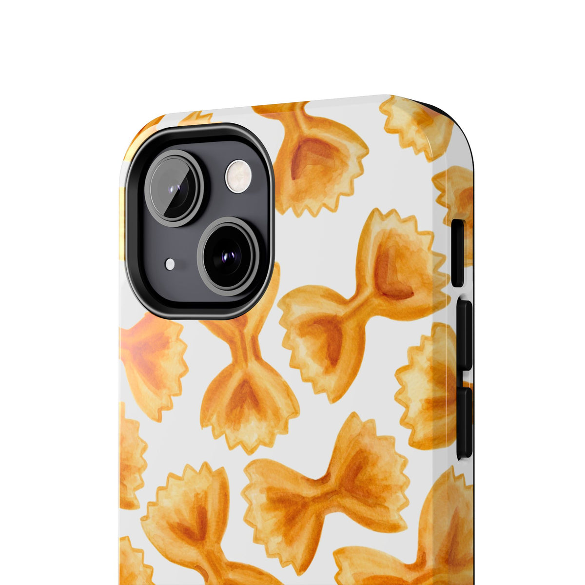Tossed Farfalle Bow Tie Pasta Watercolor Illustrated White Tough Phone Case | Various Models