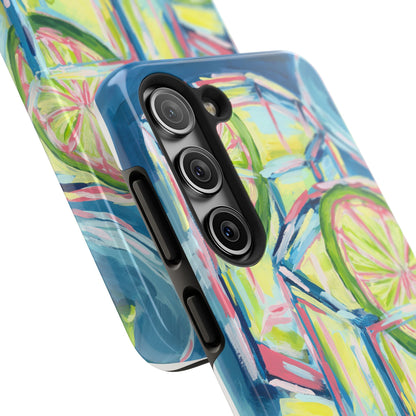 Pink Lime Green Yellow Margaritas Acrylic Tough Phone Case | Various Models Available