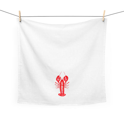 Red Lobster Watercolor Illustrated Tea Towel