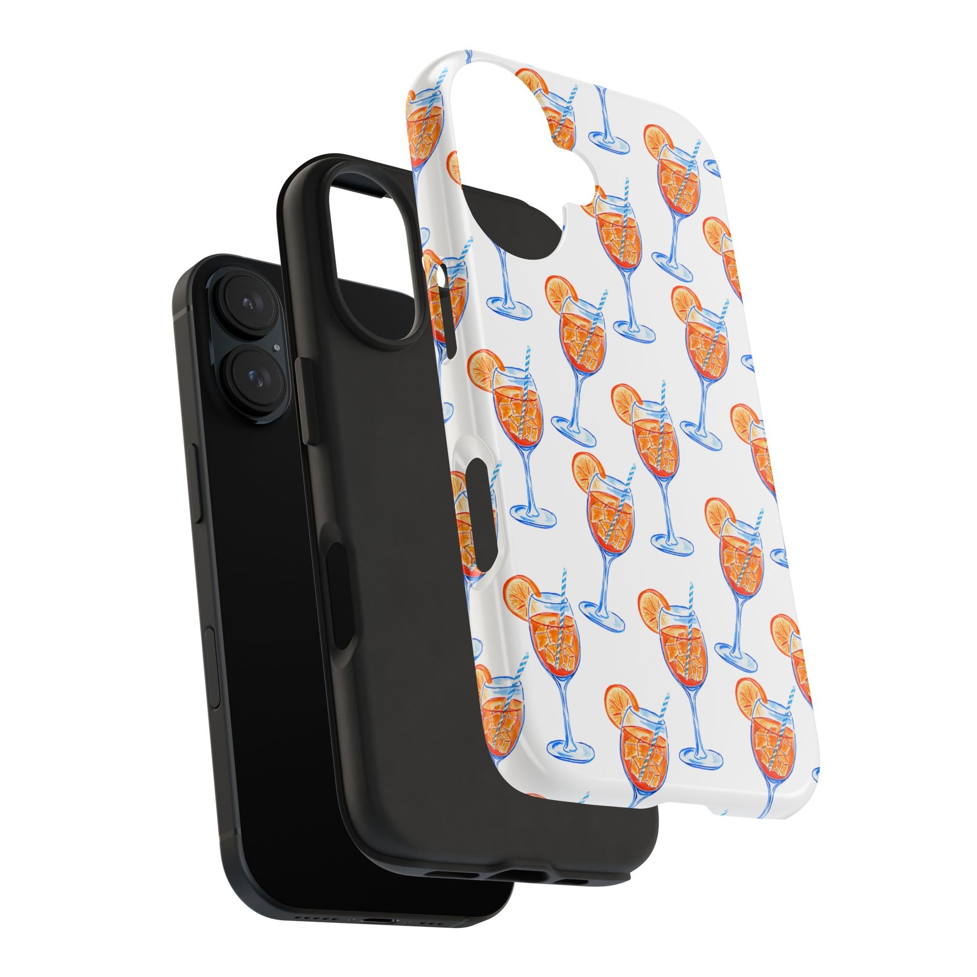 Aperol Spritz Watercolor Patterned Phone Case | Various Models