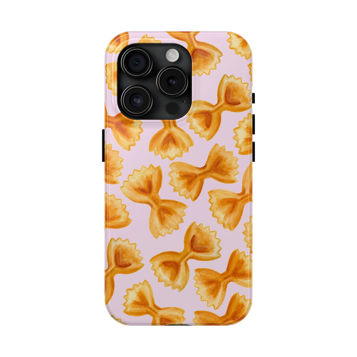 Copy of Copy of Copy of Tossed Farfalle Pasta Watercolor Illustrated Tough Phone Case | Various Models iPhone 15 Pro