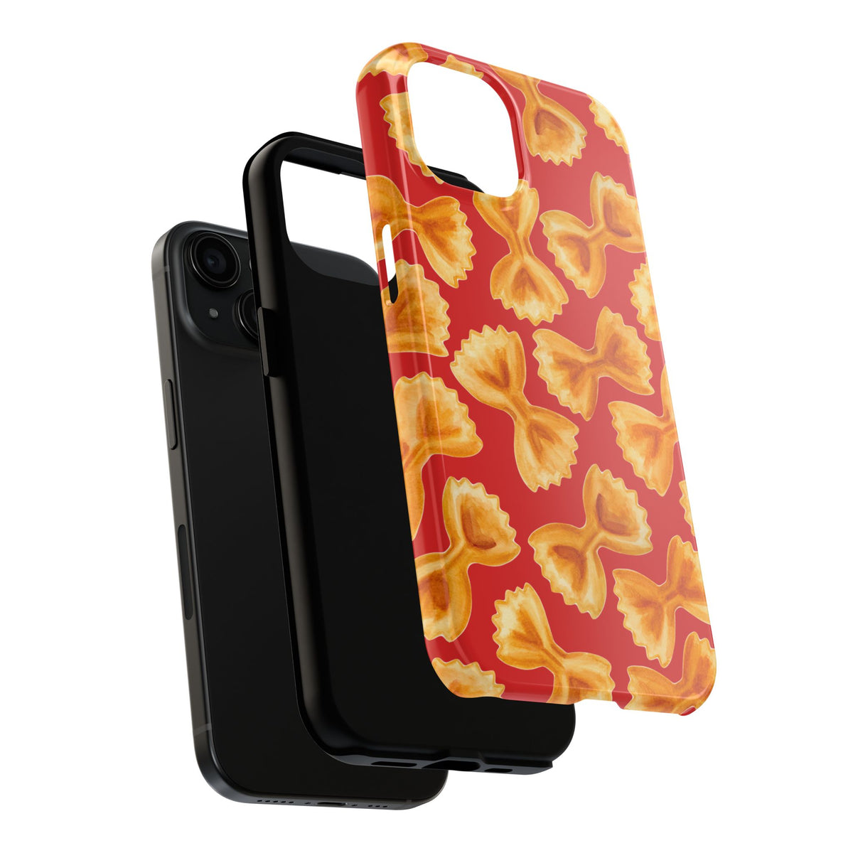 Copy of Tossed Farfalle Pasta Watercolor Illustrated Tough Phone Case | Various Models