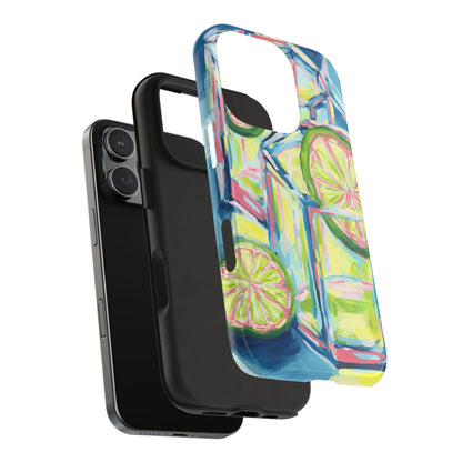 Pink Lime Green Yellow Margaritas Acrylic Tough Phone Case | Various Models Available
