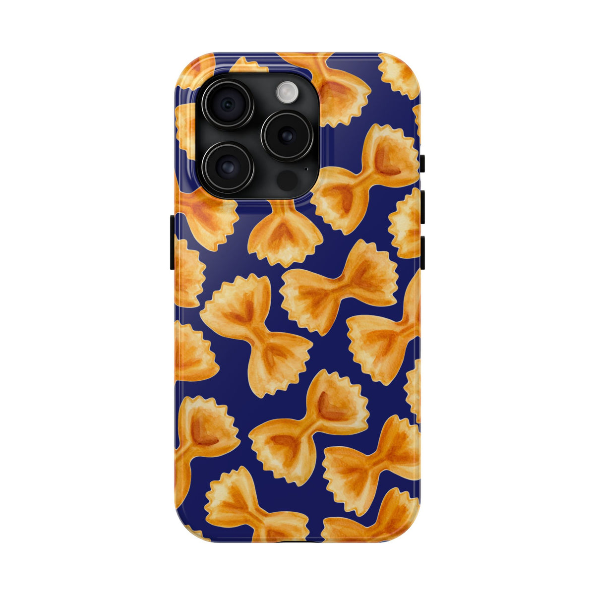 Copy of Copy of Tossed Farfalle Pasta Watercolor Illustrated Tough Phone Case | Various Models iPhone 15 Pro