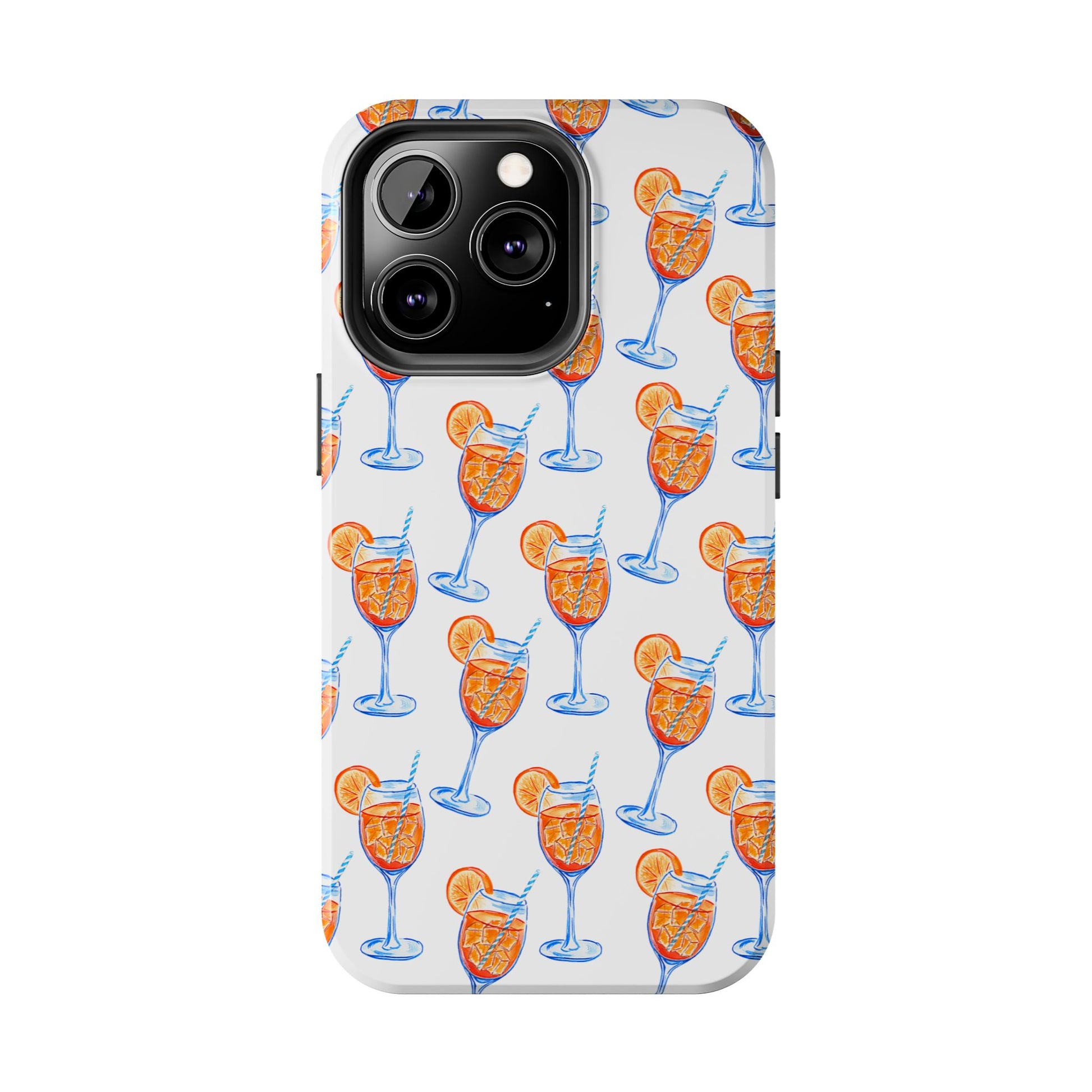 Aperol Spritz Watercolor Patterned Phone Case | Various Models