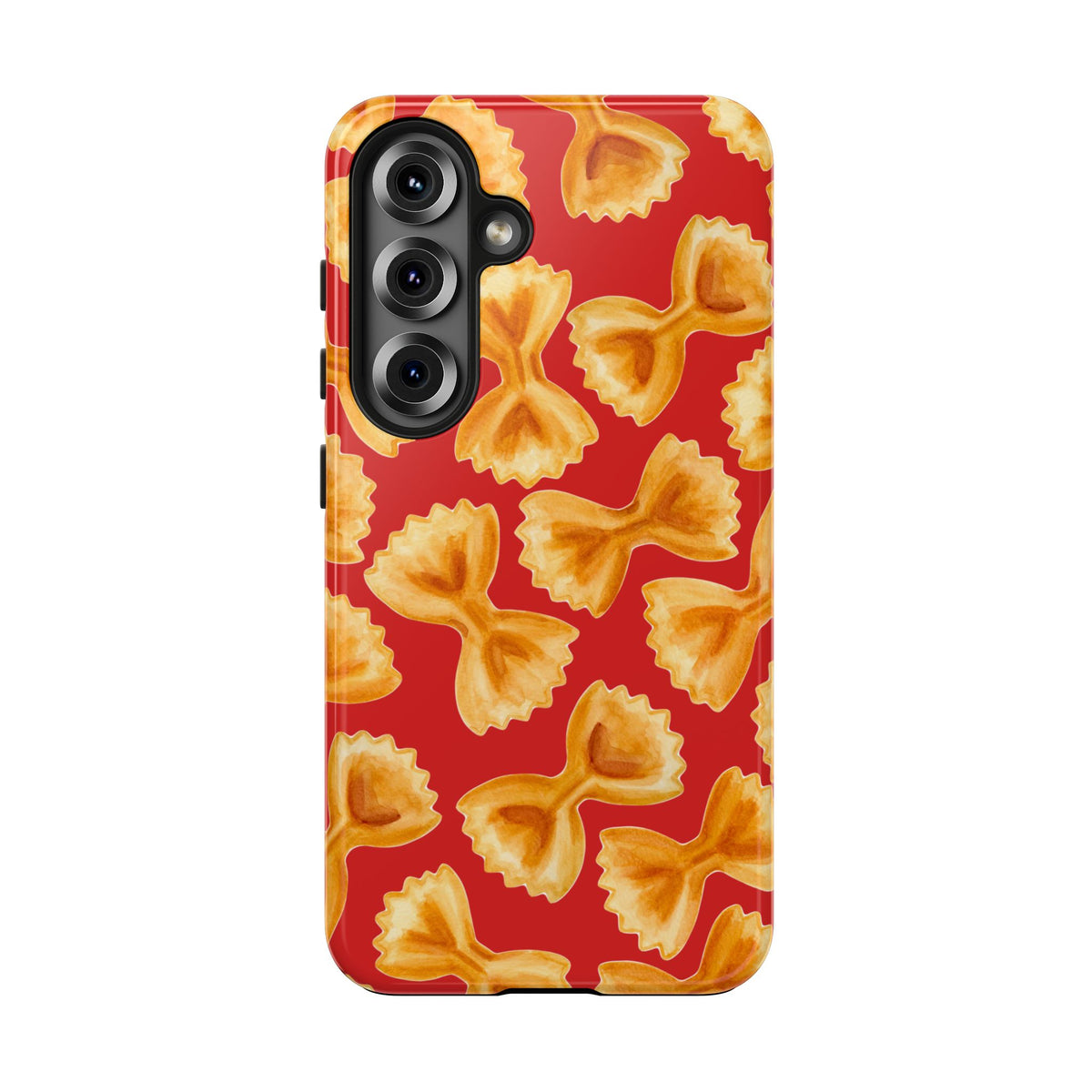 Copy of Tossed Farfalle Pasta Watercolor Illustrated Tough Phone Case | Various Models Samsung Galaxy S25