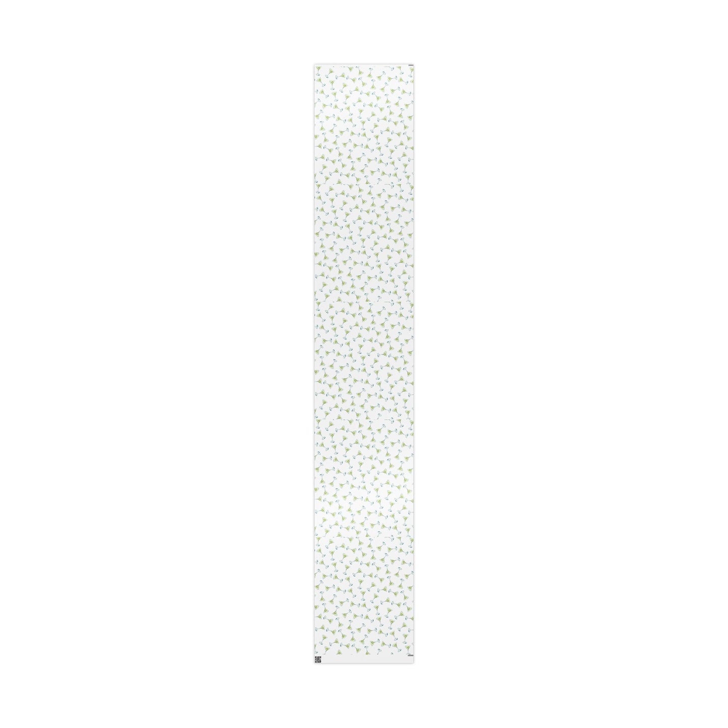 Gift Wrap | Martini Watercolor Illustrated Tossed Pattern | Matte or Glossy